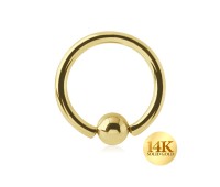 14K Gold Basic Face Piercing 14KY MBCR (MOQ 10 pcs)